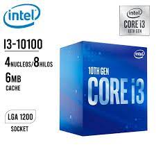 Procesador Intel Core i3-10100 3,6Ghz up to 4,3GHz LGA1200 10MA GENERACIÓN