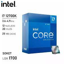 Procesador Intel Core I7-12700k 12gen 2.70-5.00ghz 12nucleos 20hilos 25mb Ddr5-4800 Novent Lga1700