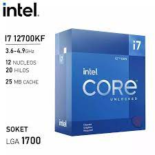 Procesador Intel Core I7-12700kf 12gen 2.70-5.00ghz 12nucleo 20hilo 25mb Ddr5-4800 Novideo Novent Lga1700