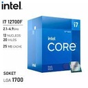 Procesador Intel Core i7 12700F - 2.1 GHz up to 4,9 GHz  - 12 núcleos - 20 hilos - 25 MB caché - LGA1700 Socket - Power Base/Turbo  65W/180W - Caja 12Va Generacion