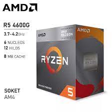Procesador Amd Am4 Ryzen 5 4600g 3.7ghz 6core 12hilos Cache 3mb 65w Ddr4-3200