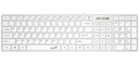Teclado Genius SlimStar 126 Multimedia USB Ultradelgado Blanco