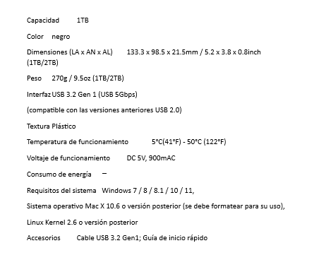 Disco Duro Externo Adata 1tb HD710 Negro USB3,0 Antishock Water Resist AHD710P-1TU31-CBK