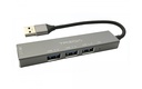 HUB Treqa USB 3.0 o Tipo C a 4 Puertos USB 3,0 Silver
