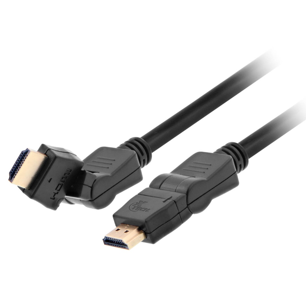 Cable HDMI Xtech 10ft XTC-610 flat xtc610 4K 3m Conector Giratorio