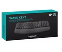 Teclado Logitech Ergonomico WAVE KEYS con reposamanos wireless USB Graphite 920-012278