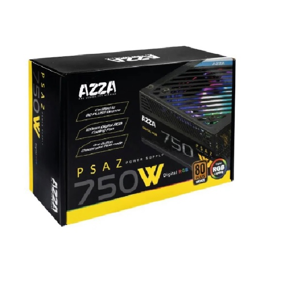 FUENTE DE PODER AZZA PSAZ-750W 750W 80 Plus Bronze Negro