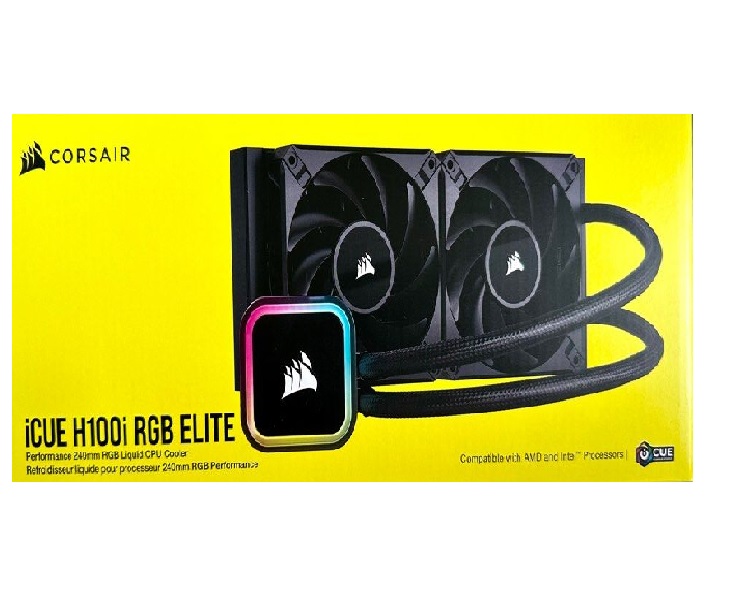 CPU COOLER Corsair - Icue H100i RGB Elite 240mm Negro CW-9060058-WW
