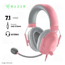 HEADSET RAZER BLACKSHARK V2 X Quartz Edition Rosa/Gris 3,5MM MULTIPLATAFORMA PC MAC PS5 XBOX SWITCH CELULAR PN: RZ04-03240800-R3U1