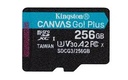 Memoria Kingston Micro Sd 256gb Canvas Go! Plus Class 10 Up to 170Mb/s Read Con Adaptador Ideal Celulares