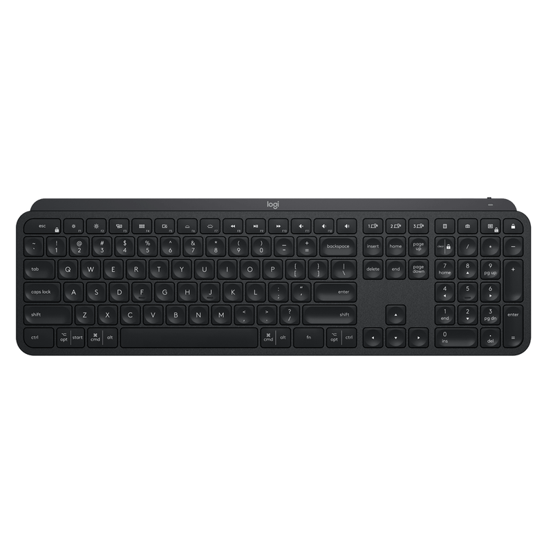 Teclado Logitech Mx Keys S Inalambrico Bluetooth iluminado Español Windows Mac Linux ios android USB-C Grafito 920-011561