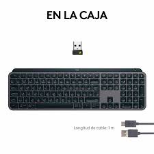 Teclado Logitech Mx Keys S Inalambrico Bluetooth iluminado Español Windows Mac Linux ios android USB-C Grafito 920-011561
