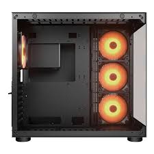 Case Cougar Gamer FV150 RGB vidrio templado Mid-Tower no incluye fuente de poder negro 385KA10.0001