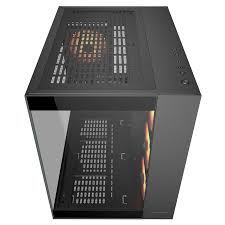 Case Cougar Gamer FV150 RGB vidrio templado Mid-Tower no incluye fuente de poder negro 385KA10.0001