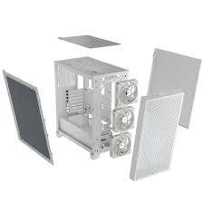 Case Corsair 3000D RGB AIRFLOW Tempered Glas Mid-Tower Case N-PS 3VEN Blanco ATX CC-9011256-WW