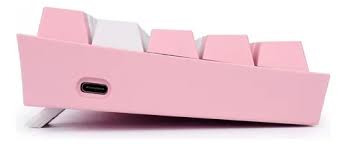 Teclado Gaming Redragon FIZZ PRO K616-RGB BLANCO/ROSADO MECANICO WIRELESS 60% SWITCH ROJO