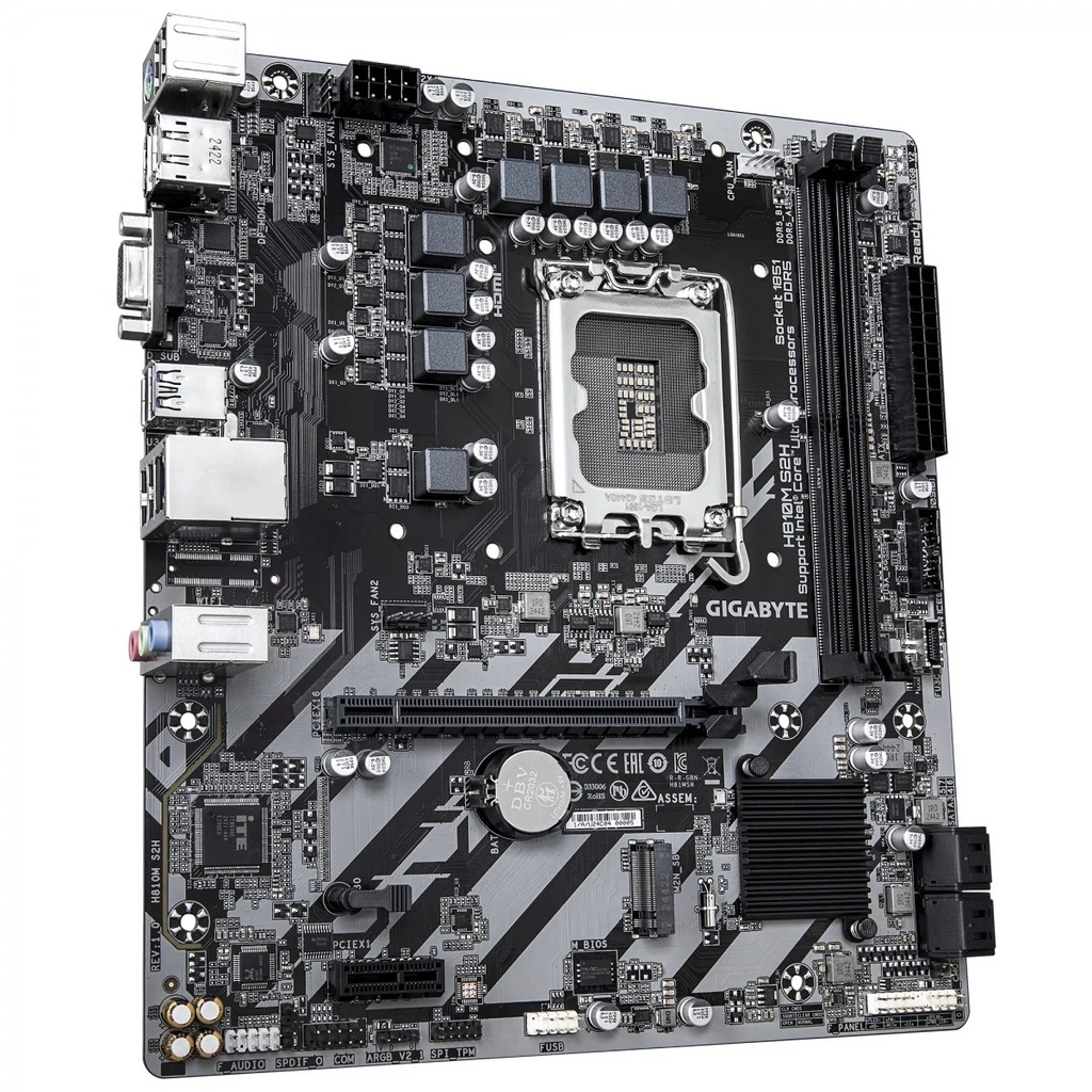 Mbo Gigabyte H810m K Intel Core Ultra Lga1851 Ddr5-6400 Dp Hdmi M.2 10usb Pcie4.0 Micro-atx