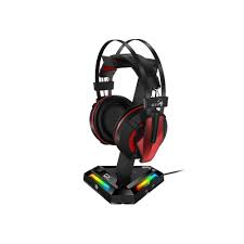 Soporte Stand Genius de Audifono GX-UH100 RGB Light con 4P USB (2 Tipo A y 2 Tipo C)