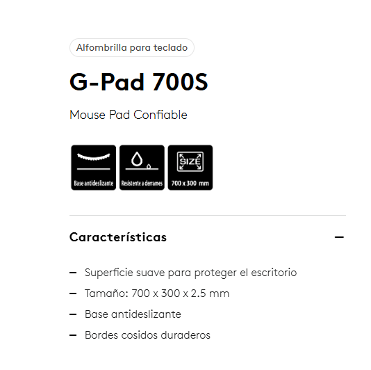 Mouse Pad Genius G-Pad 700S Black Tamaño 70x30cm