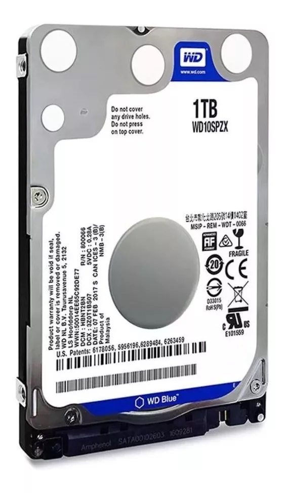 Disco Duro Interno Laptop 1TB Western Digital sata 5400rpm - WD10SPZX
