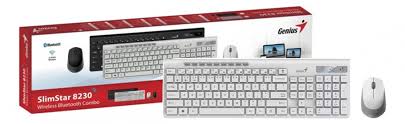 Teclado + mouse Genius Slimstar 8230 Blanco Bluetooth  - Wireless USB