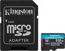 Memoria Kingston Micro Sd 512gb Canvas Go! Plus Class 10 Up to 170Mb/s Read Con Adaptador Ideal Celulare