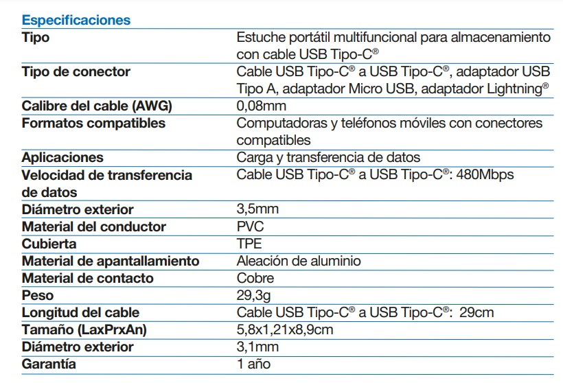 Adaptador Xtech Tipo C portable multifuncion XTC-570