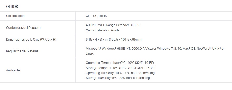 Wireless Repetidor AC1200 TP-LINK RE305 Dual Band 2 Antenas Mesh Wallplug RJ45