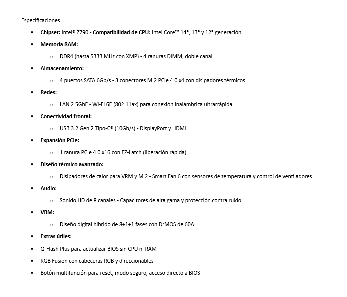 Mbo Gigabyte Z790 S Wifi Ddr4 14va Lga-1700 4ddr4 Hdmi Dp Usbc 3pcie 4.0 M.2 Atx
