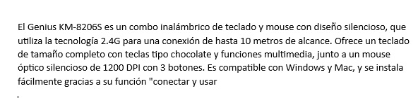 Teclado + Mouse Genius KM-8206S Inalambrico USB Black Silence