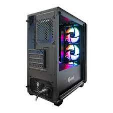 Case Quasad Gaming QG-002 USB3.0 2USB1.0 AUD-FRONT SIDE-GLASS 4RGB-1FRT-2TOP-1REAR BLACK