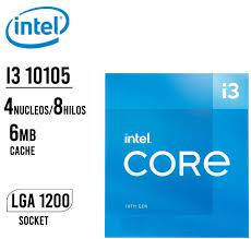 Proc. Intel Core i3-10105 3,7Ghz 4,4GHz 6Mb 4Nucleos LGA1200 10MA GEN