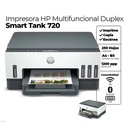 Impresora HP Color Multif Smart Tank 720 Wireless Usb2,0 Wifi Bluetooth 4800x1200dpi Negro