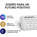 Teclado LOGITECH PEBBLE KEYS 2 K380S Wireless SP Blanco 920-011784