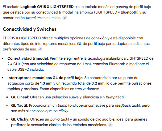 Teclado Logitech Gaming G915 X LIGHTSPEED TKL LP White Wireless RGB Mechanical 920-012732