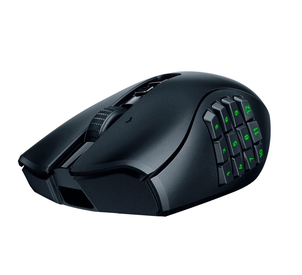 MOUSE GAMER RAZER NAGA V2 HyperSpeed Wireless 2.4Ghz y BT 30K 19Botones RZ01-03600100-R3U1