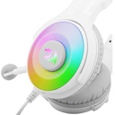 Audifono Gaming Redragon Pandora2 H350W-RGB1 White Stereo con adaptador de 1 a 2 3.5mm