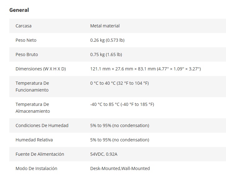 Smart POE Switch Hikvision 4 Puertos Gigabit POE 45w DS-3E1505P-EI/M