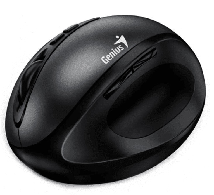 MOUSE GENIUS WIRELESS ERGO 8300 GRIS/ VERTICAL / SILENCIO / 7 BOTONES /RF 2.4GHZ / PILA AA X 1