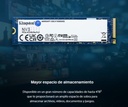 SSD Kingston NV3 M.2 de 2Tb NVME SNV3S-2000G 2280  PCIe 4.0 x 4 NVMe 6000-5000MB-s NAND 3D