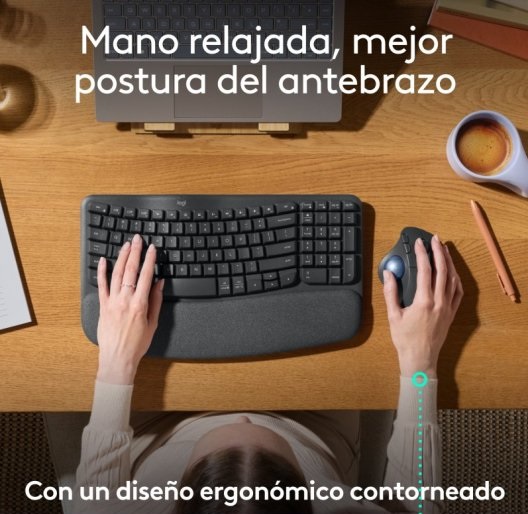 Mouse Logitech Ergo M575s Negro Wireless Trackball Bt Logi Bolt 910-007031