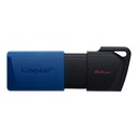 Flash Kingston 64gb Datatraveler Exodia M Azul/Negro USB3,2  CH411KNG37