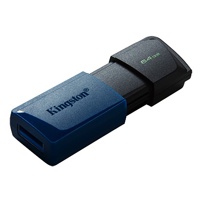 Flash Kingston 64gb Datatraveler Exodia M Azul/Negro USB3,2  CH411KNG37