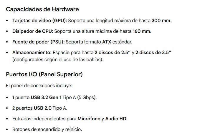 CASE MSI MAG Force M100A Mid Tower con 4 Ventiladores