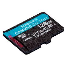Memoria Kingston Micro Sd 128gb Canvas Go! Plus Class 10 Up to 200Mb/s Read Con Adaptador Ideal Celulare SDCG4/128GB