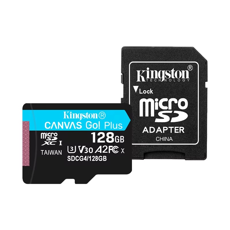 Memoria Kingston Micro Sd 128gb Canvas Go! Plus Class 10 Up to 200Mb/s Read Con Adaptador Ideal Celulare SDCG4/128GB