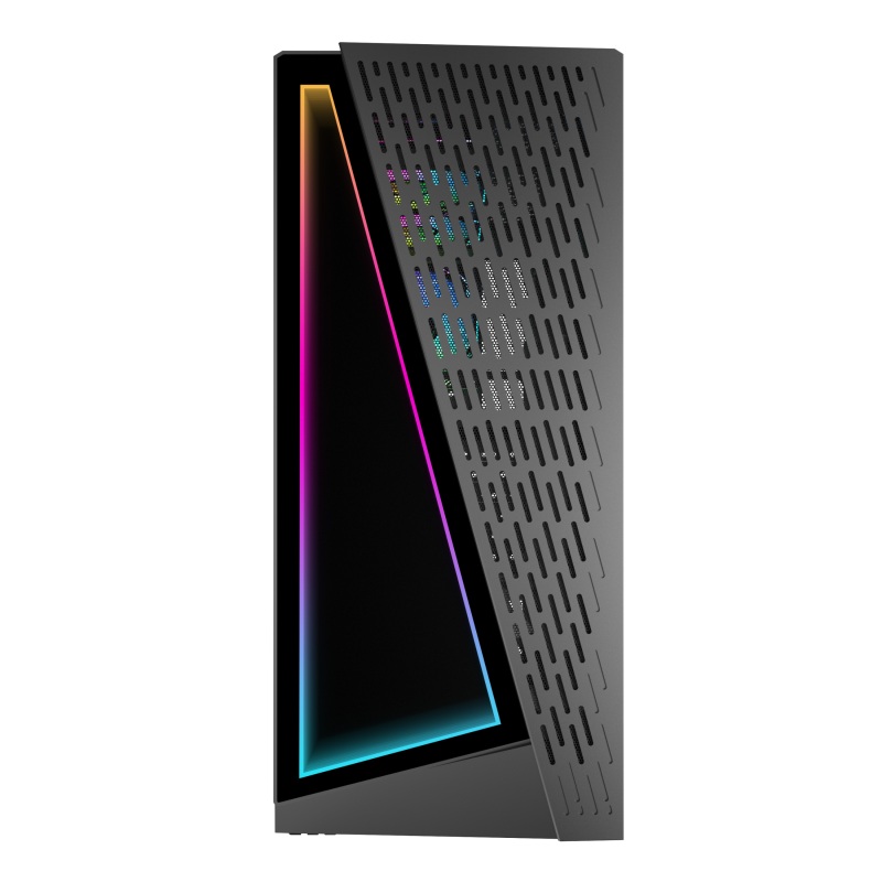 Case Gaming Gamemax PRISM /1*USB 3.0/2*USB 2.0/1*HDD/2*SSD/CHASIS NEGRO ATX/VIDRIO TEMPLADO/3*VENTILADORES INTERNO/SIN FUENTE