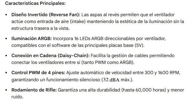 Cooler XPG Vento R 120 ARGB PWM 3 Fans para pc de 120mm Vento R 120 ARGB PWM  VENTOR120ARGBPWM3C