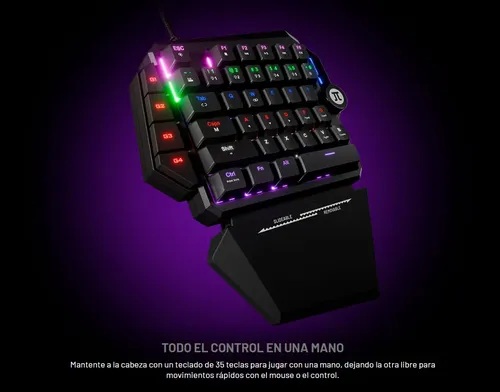 Teclado Primus Gaming Ballista 41T Retroiluminado para una mano USB PKS-040E