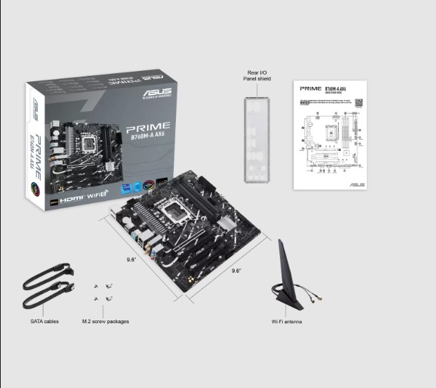 Mbo Asus Prime B760m-a Ax6 Lga-1700 Intel 14va. 4ddr5 Wifi Dp Hdmi 3m.2 12usb Pcie 4.0 Matx